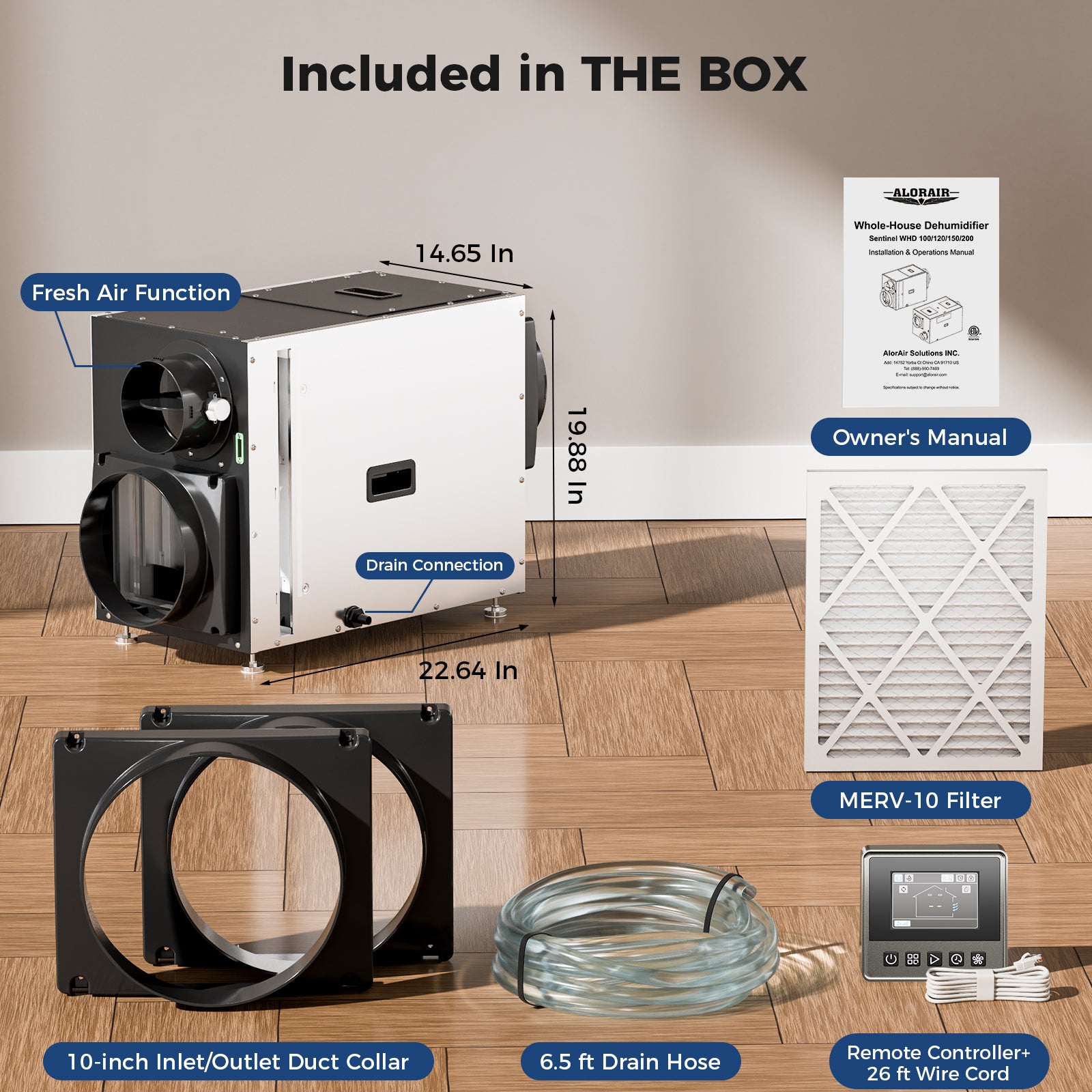 AlorAir® Sentinel WHD 120 | 104 PPD Commercial Grade Whole Home