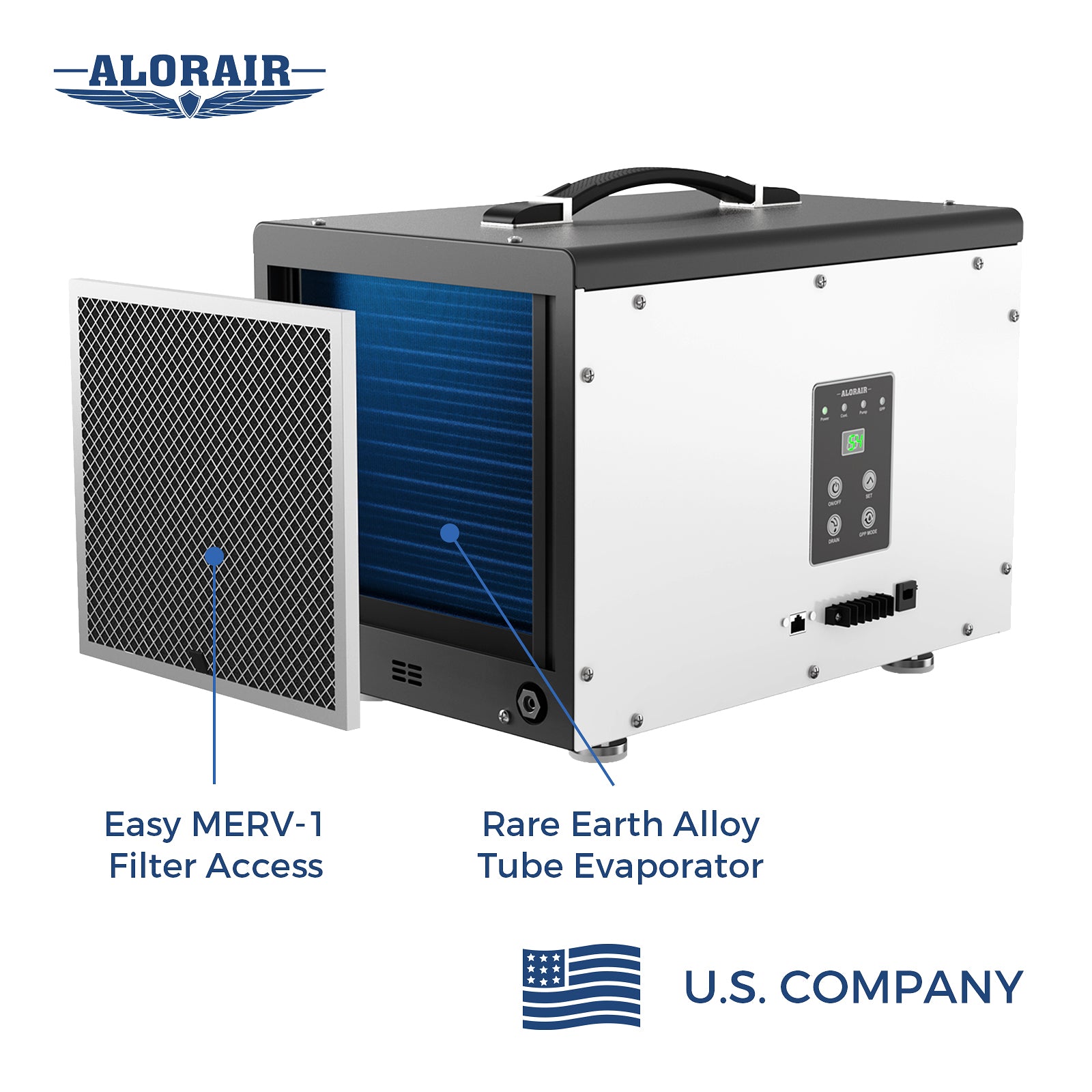 ALORAIR 120 Pint Commercial Dehumidifier Crawl Space Dehumidifier Up to 1,500 sq | Sentinel HD55P