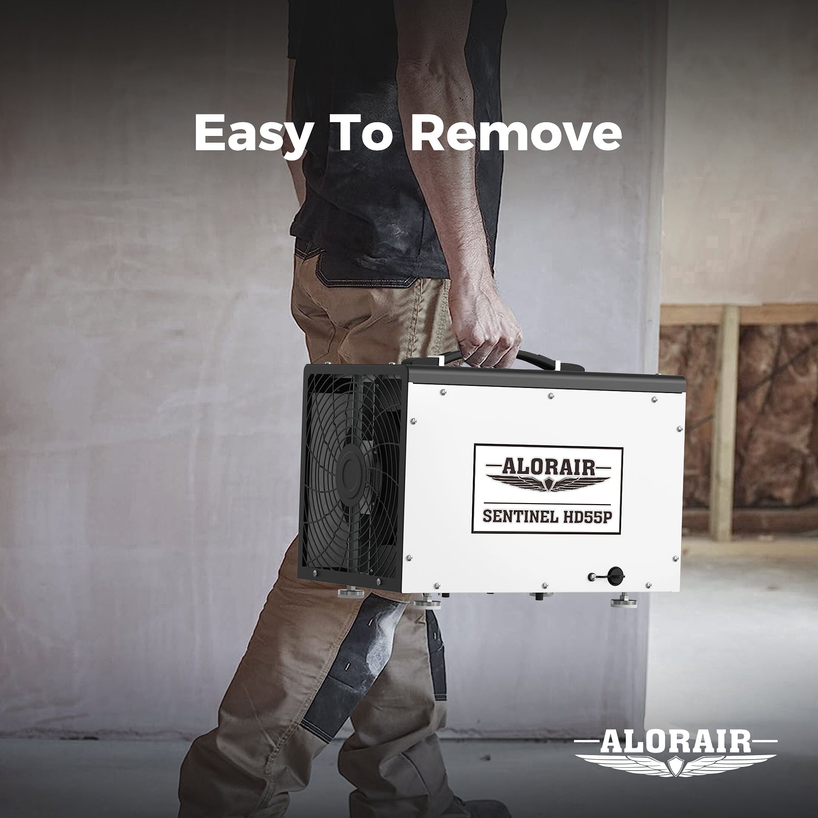 ALORAIR 120 Pint Commercial Dehumidifier Crawl Space Dehumidifier Up to 1,500 sq | Sentinel HD55P