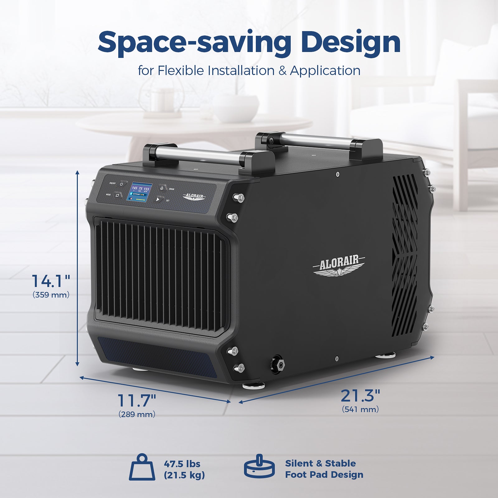 Alorair 145 PPD Crawl Spaces Dehumidifier with Pump and Drain Hose | Galaxy 60P