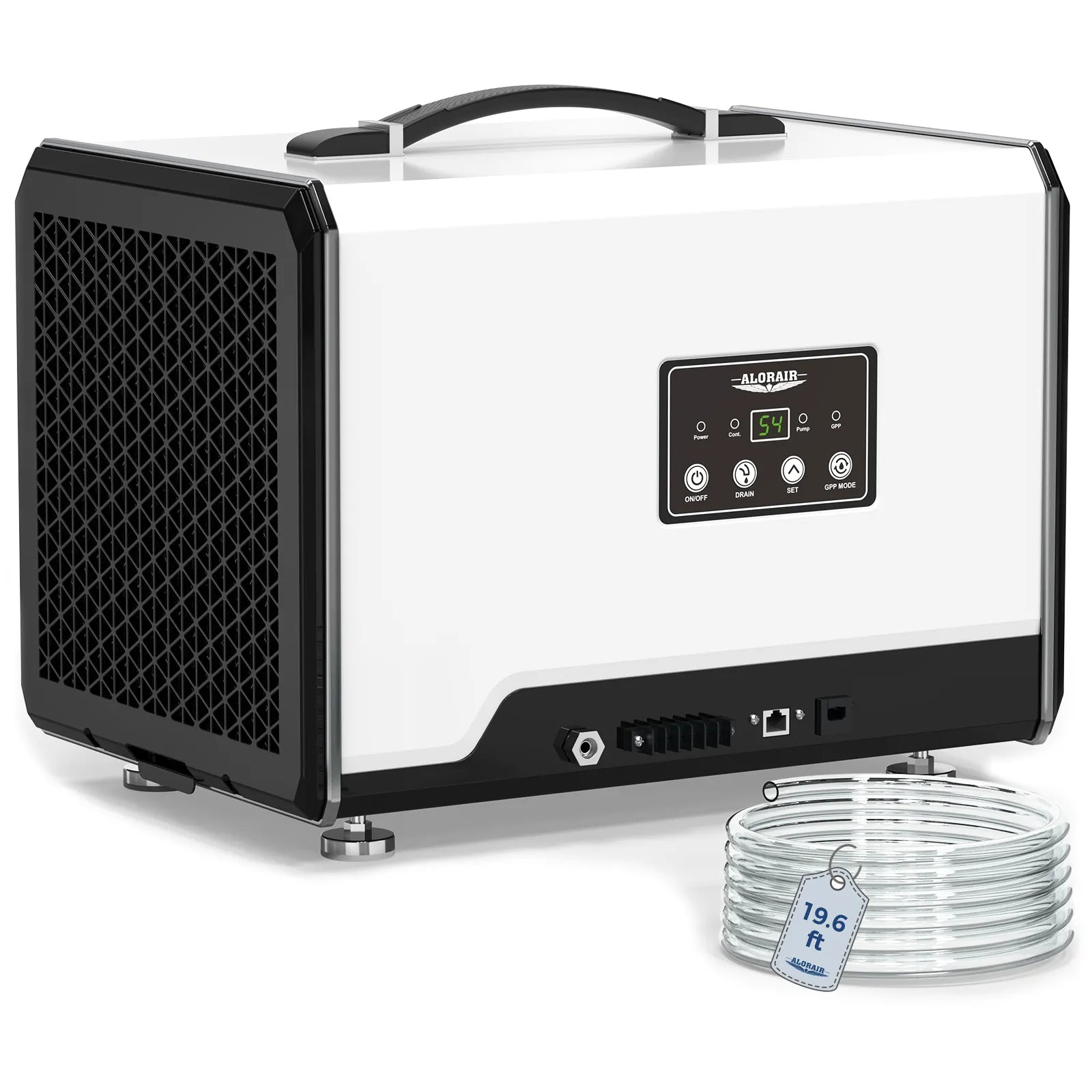 AlorAir 120 PPD Crawl Space Dehumidifier with Pump and Drain Hose, Size for 1500 sq.ft | Helios MP55