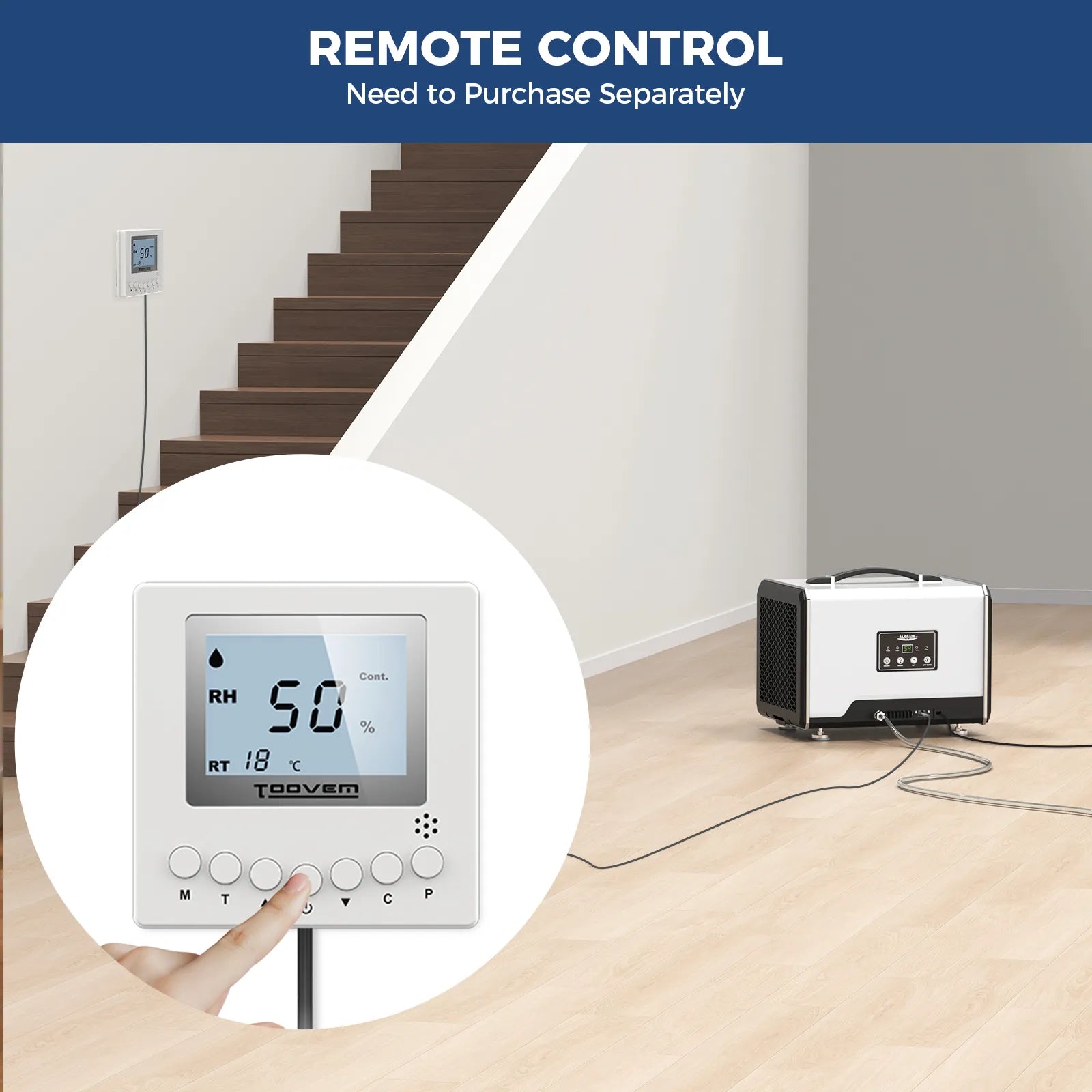 AlorAir 70 PPD Crawl Space Dehumidifier with Pump and Drain Hose, Size for 1000 sq.ft | Helios MP35