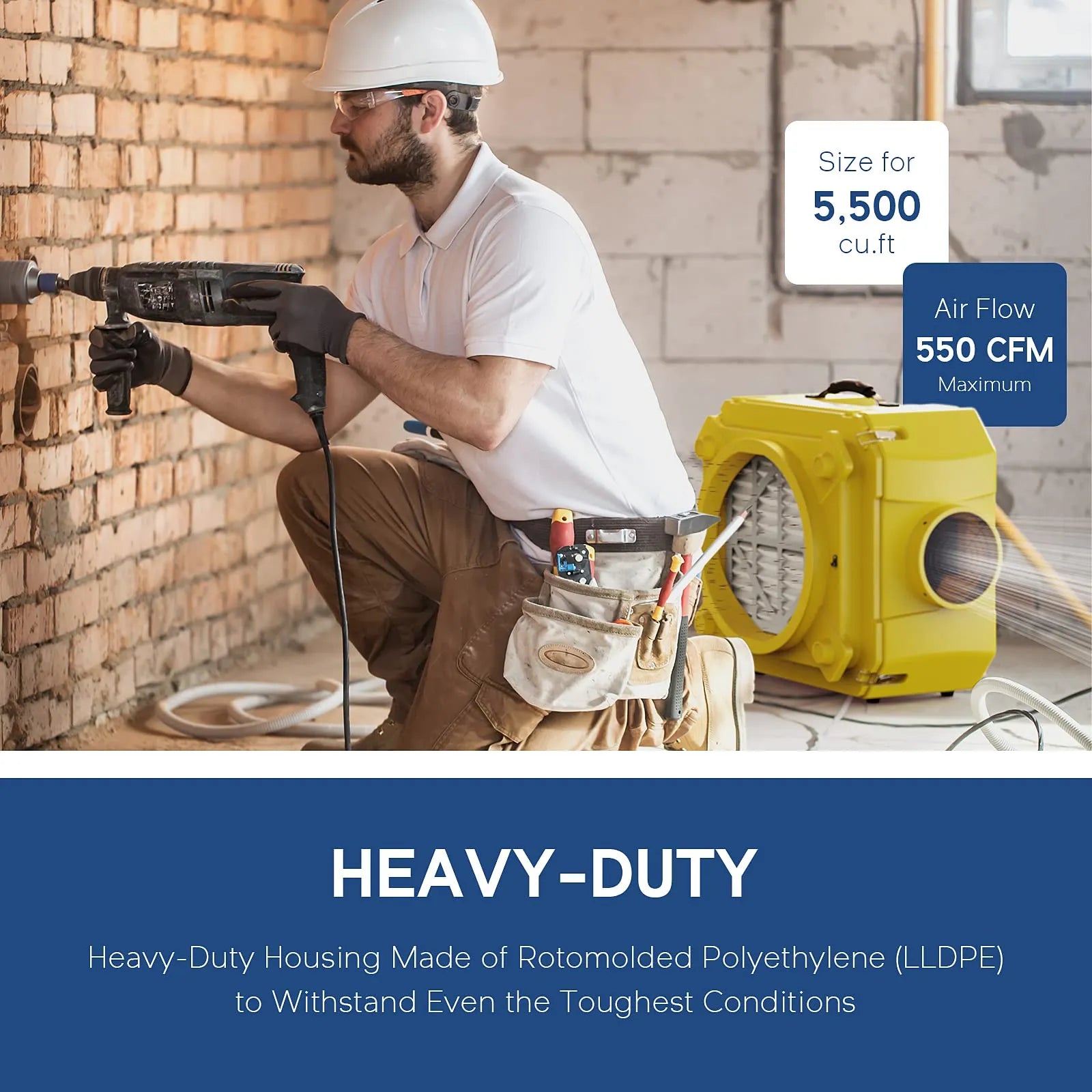 AlorAir Water Damage Restoration Combo Pack, 4 X Storm LGR Extreme WIFI Dehumidifier, 8 X GE1000A Air Mover, 2 X HEPA 550 Air Scrubber