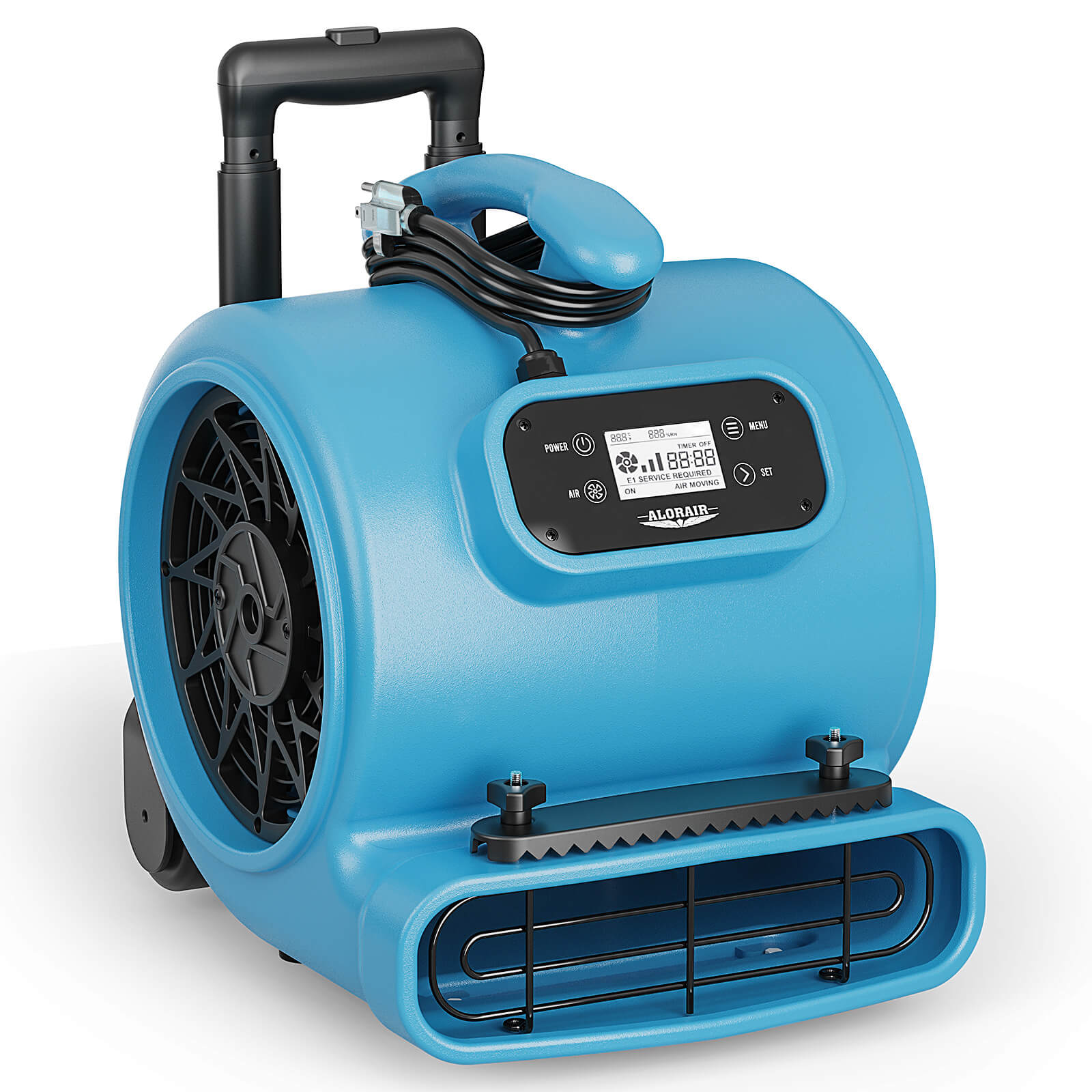 Alorair® 2000 CFM Air Mover with Timer, Handle Wheelkit and Carpet Buckles for Floor Drying Blower Fan | GE2000HCW