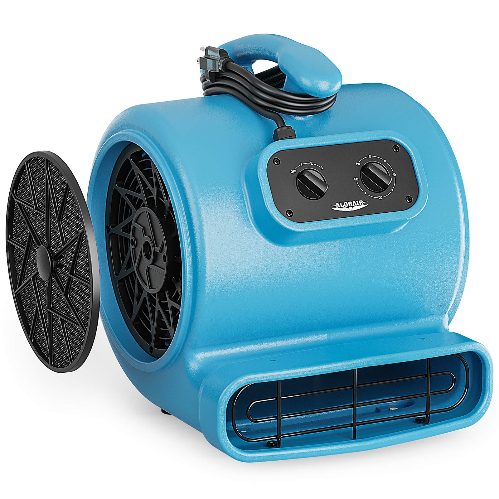 AlorAir® 3000 CFM Air Mover with Timer and MERV-1 Filter for Floor Drying Blower Fan | GE3000TF
