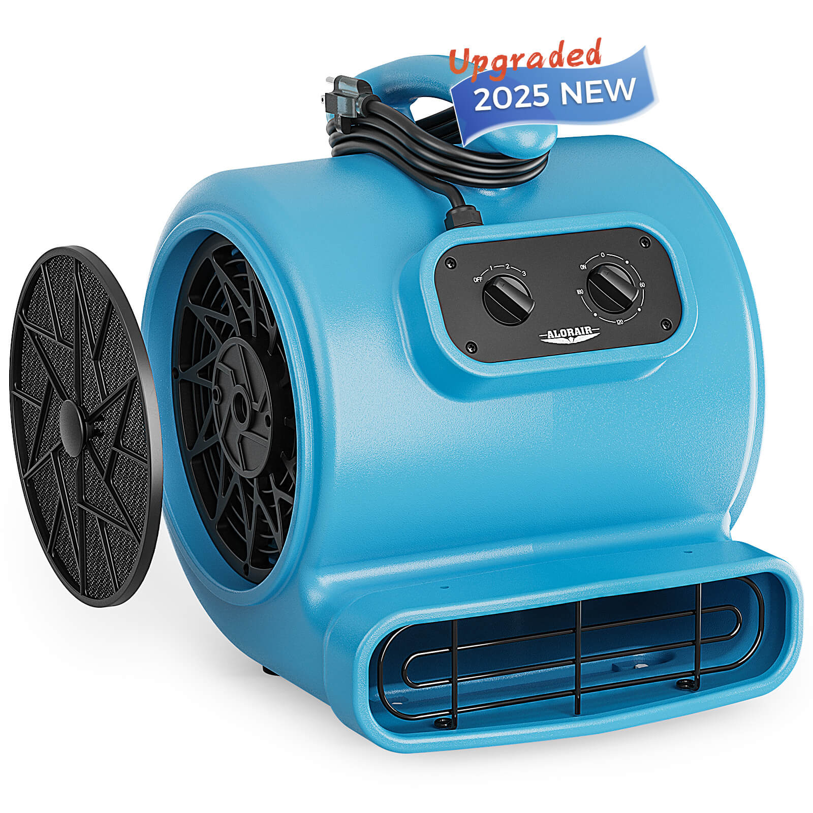 AlorAir® 3000 CFM Air Mover with Timer and MERV-1 Filter for Floor Drying Blower Fan | GE3000TF