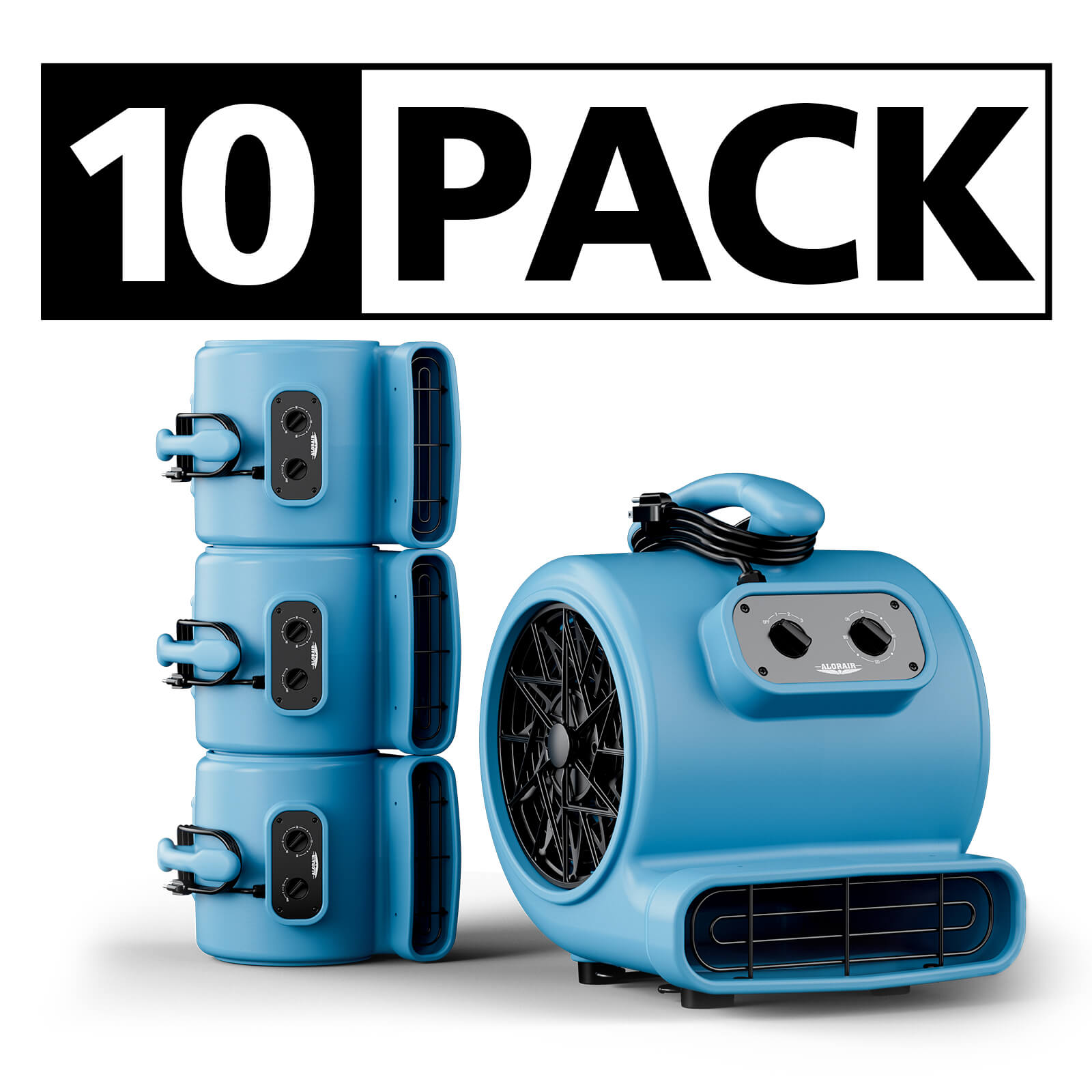 AlorAir® Wholesale Pack GE3000T Air Mover Blower Fan with Timer and Daisy Chain for Floor Drying