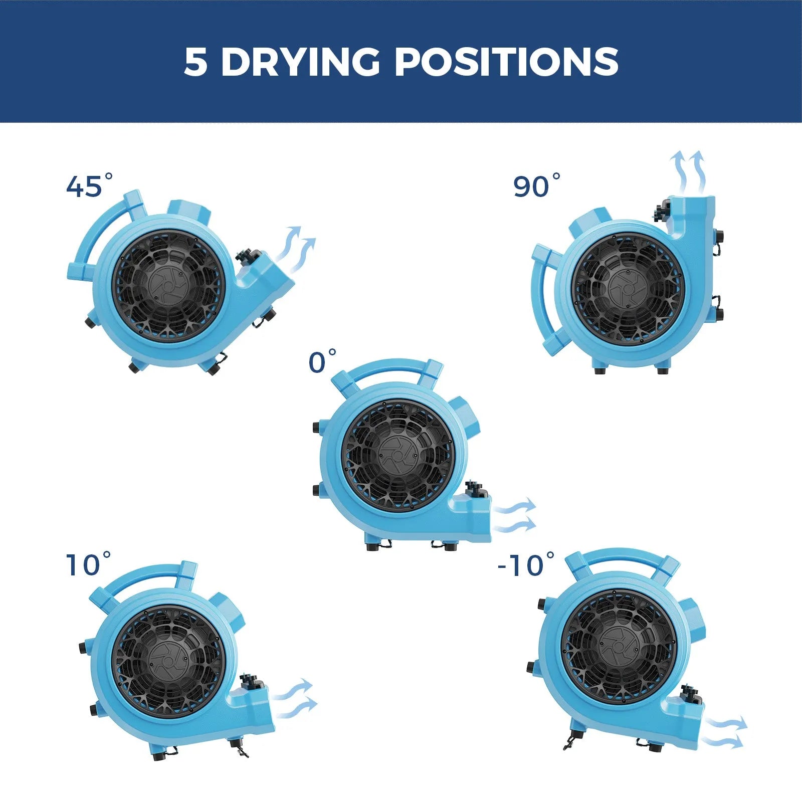 AlorAir Water Damage Restoration Combo Pack, 4 X Storm LGR 1250 Dehumidifier, 10 X GE4000TC Air Mover