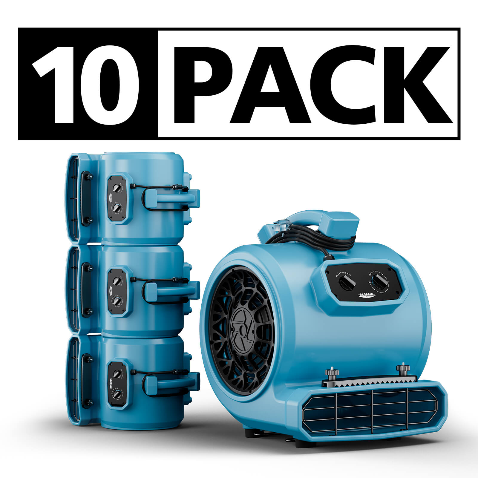 AlorAir® Wholesale Pack GE4000TC Air Mover Blower Fan with with 3 Speeds and 5 Adjustable Angles for Floor Drying