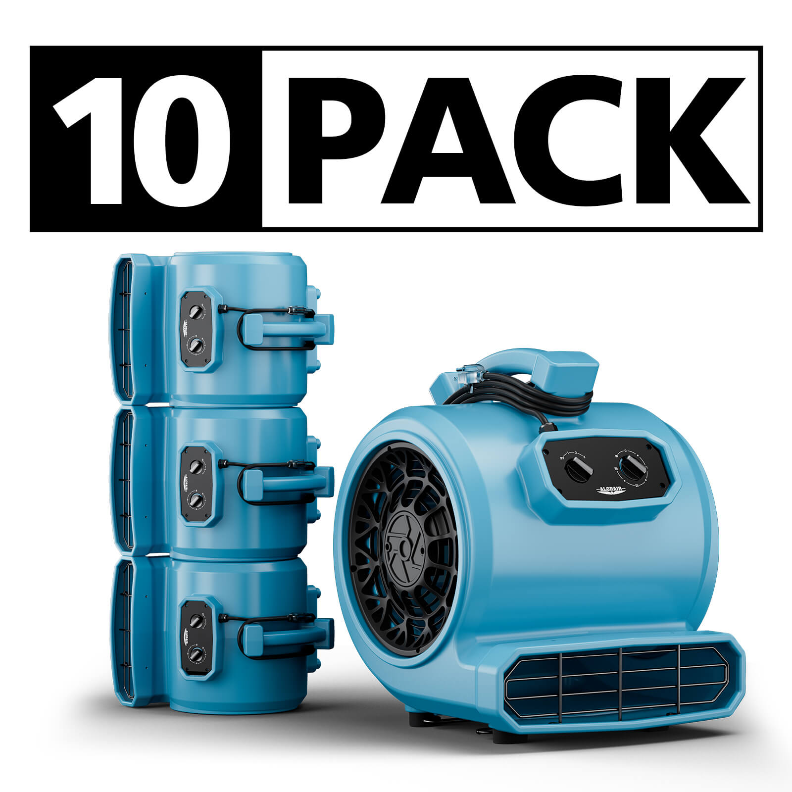 AlorAir® Wholesale Pack GE4000T Air Mover Blower Fan with Timer and  Daisy Chain for Floor Drying