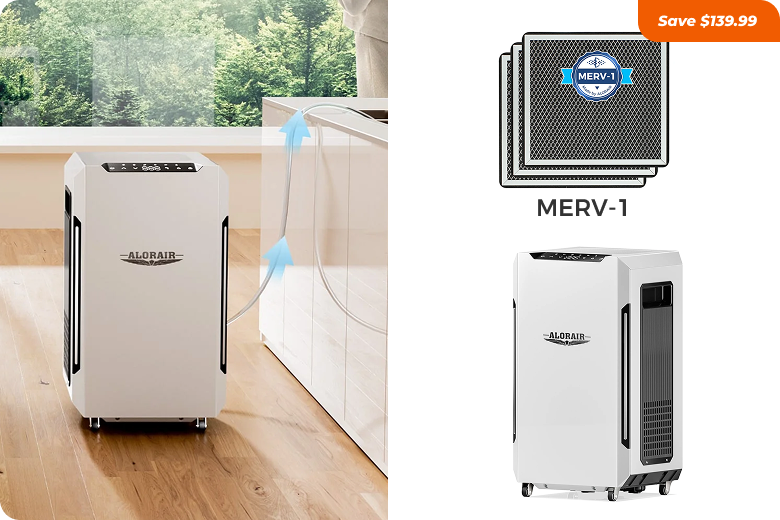 AlorAir® Sentinel Pro 55X | 318 CFM 120 PPD Commercial Dehumidifier for 1,500 Sq. Ft with Pump SLGR Tech for Home Moisture Remove Mobile