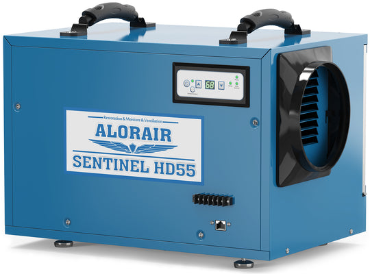 AlorAir Sentinel HD55 Commercial Dehumidifiers for Basements with Drain House, Blue