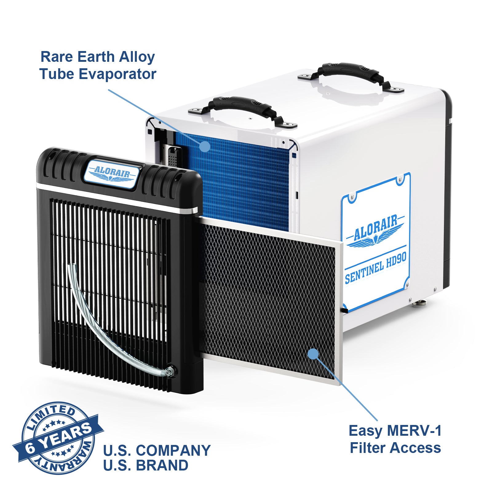 ALORAIR 198 Pints Commercial Dehumidifier for Crawl Space, Basement, Attic, Automatical Humidity Control