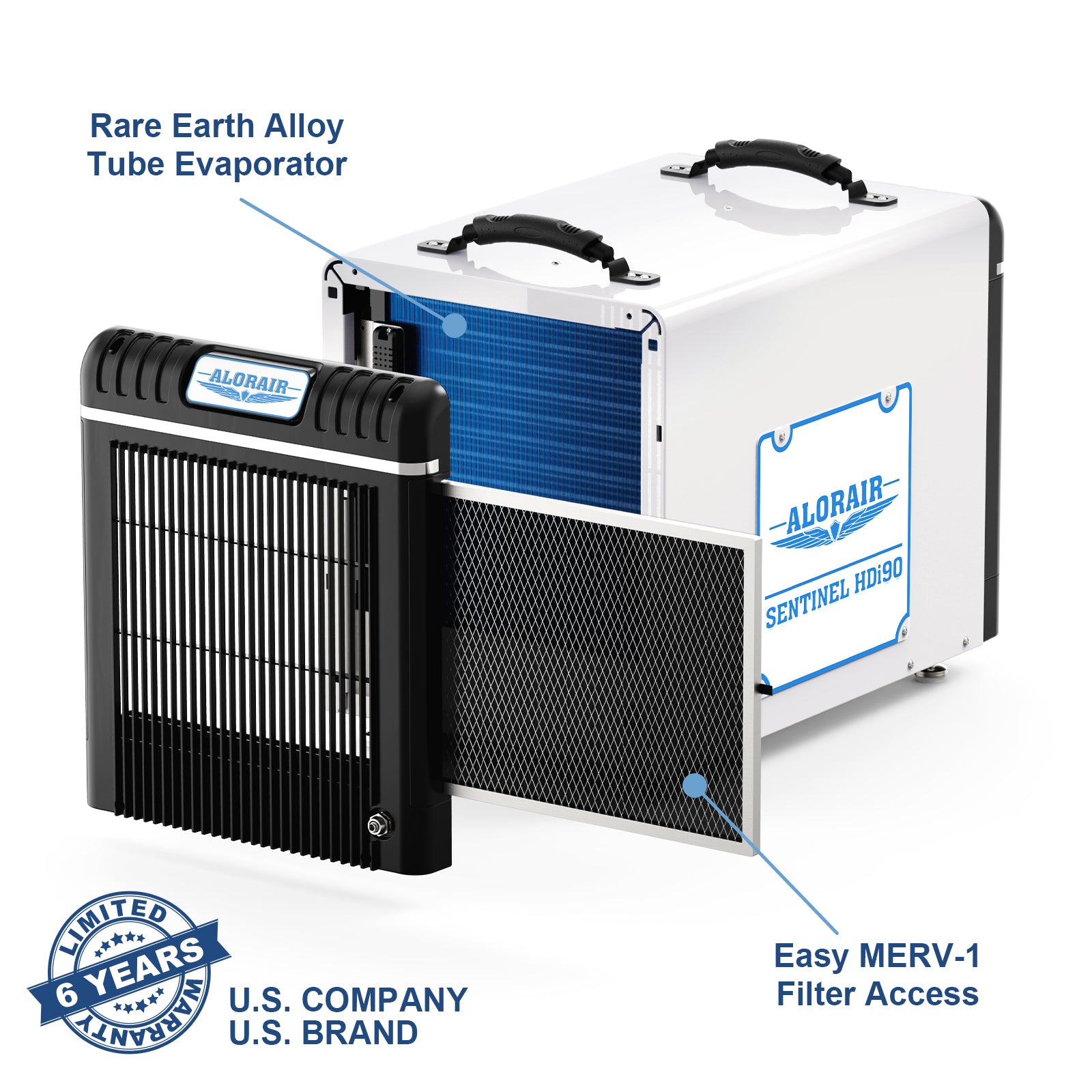 ALORAIR 198 Pints Whole House Commercial Dehumidifiers for Crawlspace, Basement, Attic, Pump Drain