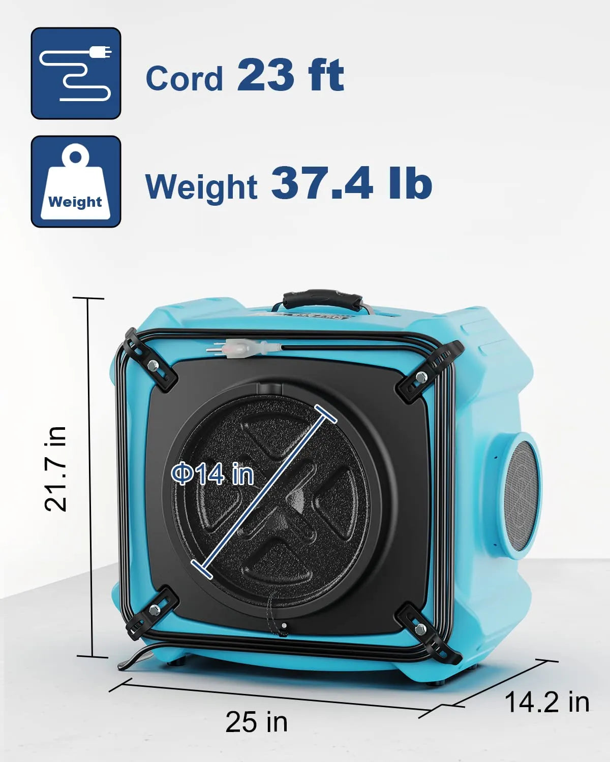 AlorAir Sanitization & Disinfection Combo Pack, 10 X GF600A Air Mover, 2 X HEPA Max 870 Air Scrubber