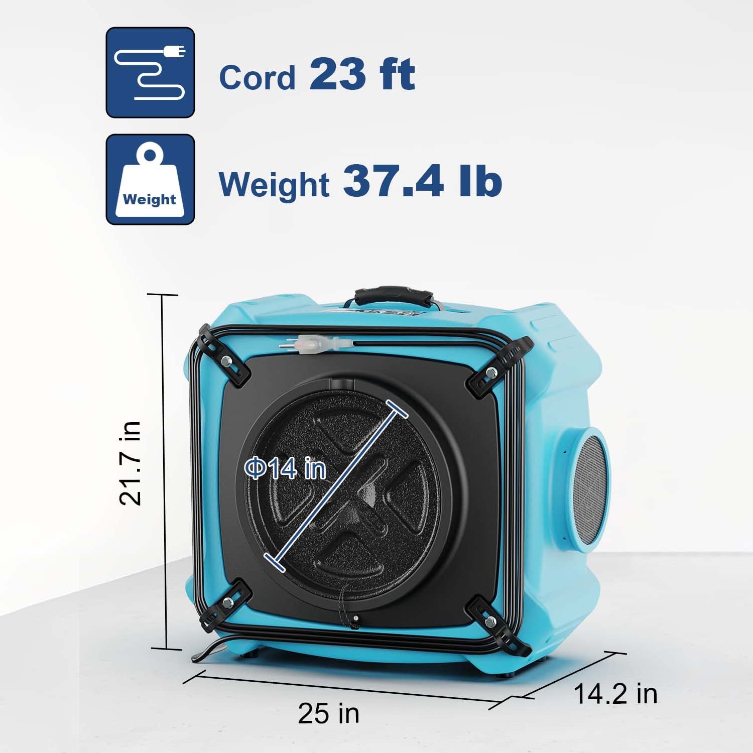 Alorair Air Solution Combo Pack, 1 X Zeus Extreme Air Mover, 1 X PureAiro HEPA Max 870 Air Scrubber