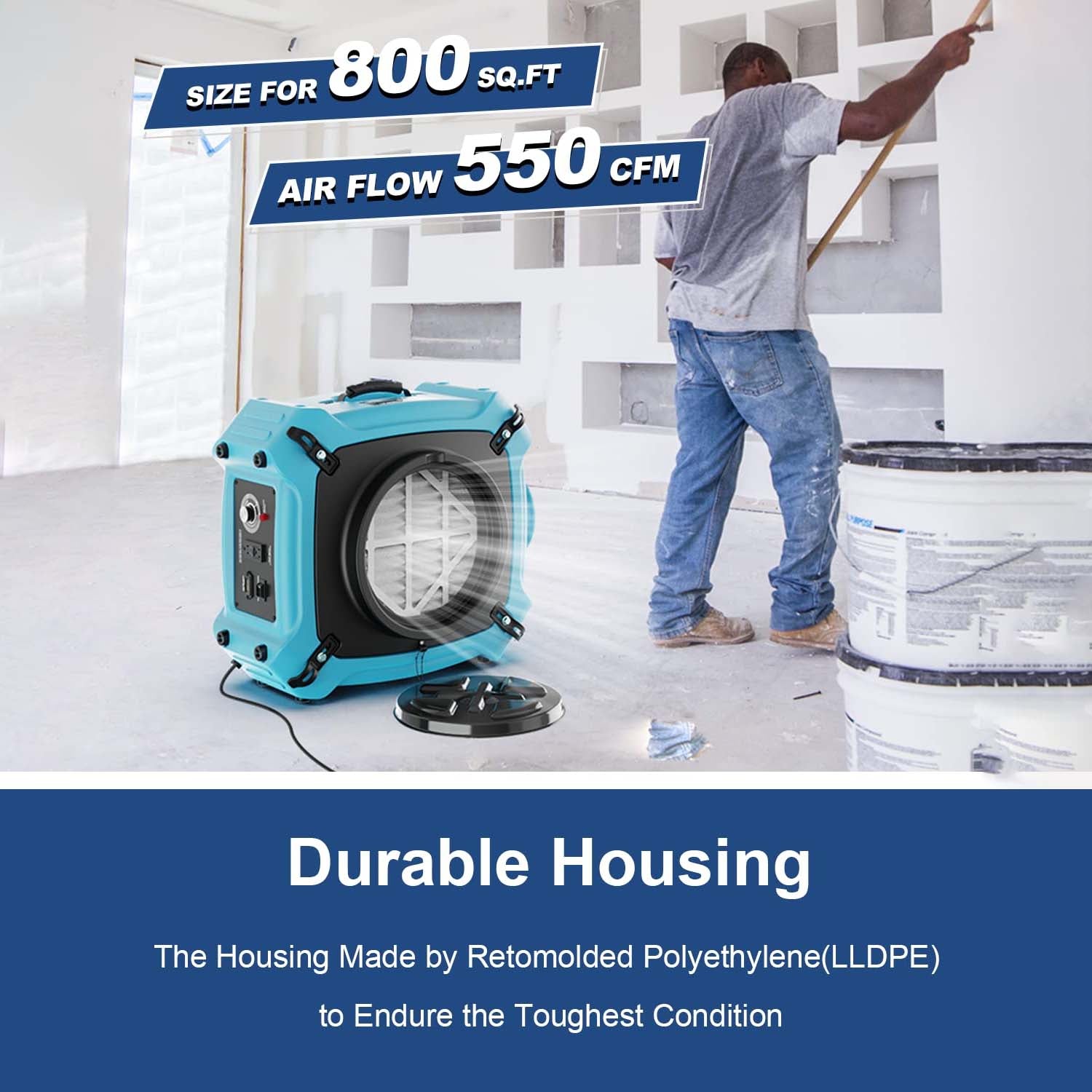 Alorair Air Solution Combo Pack, 1 X Zeus Extreme Air Mover, 1 X PureAiro HEPA Max 870 Air Scrubber