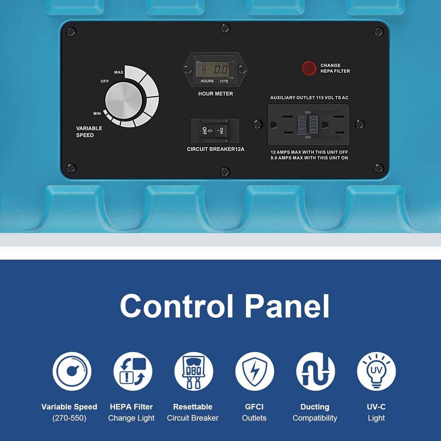 AlorAir Air Solution Combo Pack, 1 X Zeus 900 Air Mover, 1 X HEPA Pro 870 Air Scrubber