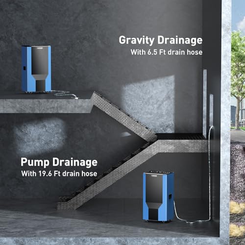 XDRIER MAX 138P Triple-Drain Commercial Dehumidifier | 120 PPD (Saturation) | 1500 ft²