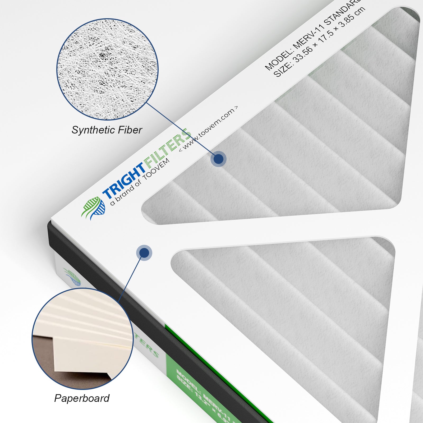 AlorAir 3 Pack MERV-11 Air Filter for Purecare 1080/1080IG Air Filtration System