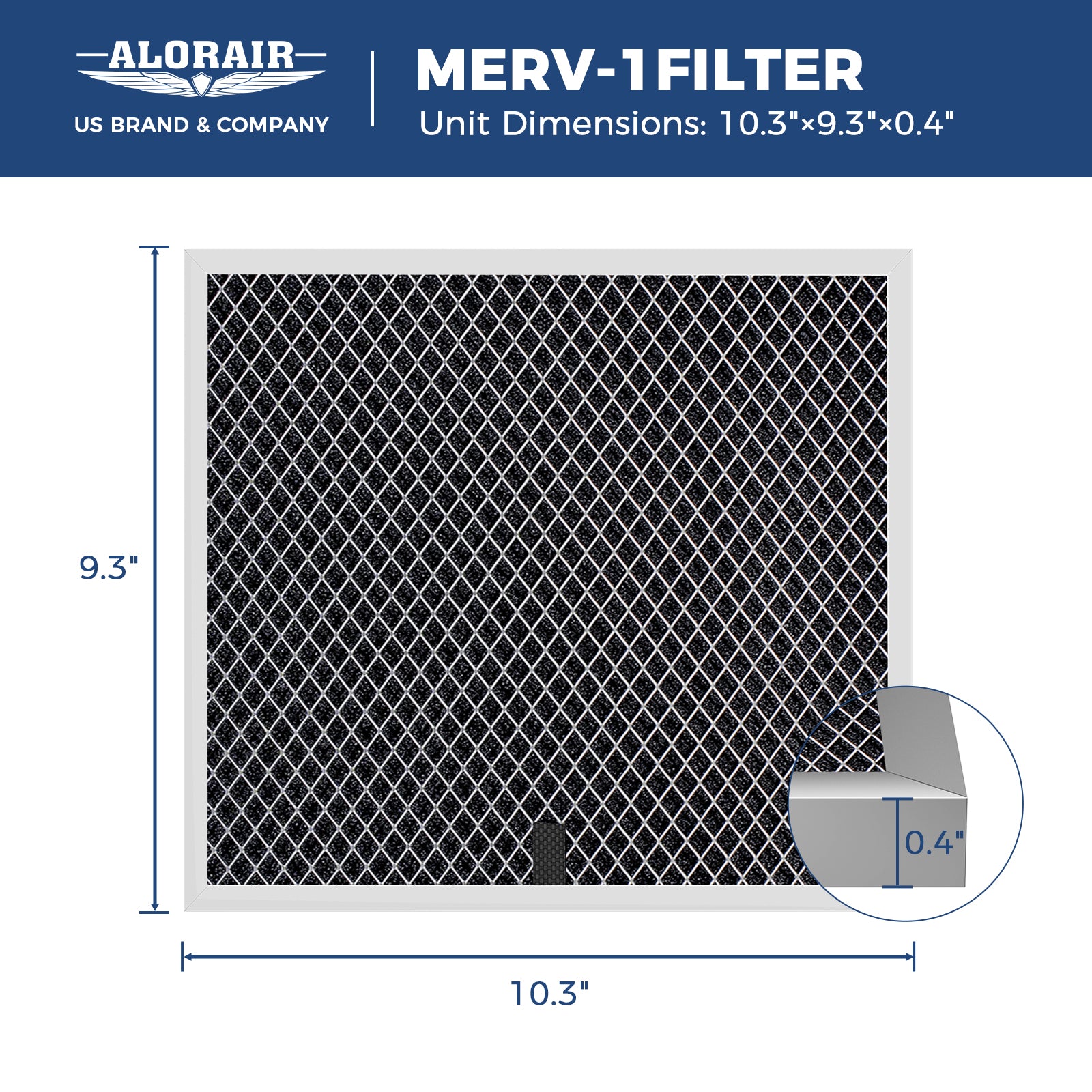 AlorAir 1 Pack MERV-1 Filter for Helios MP35 Crawl Space Dehumidifier
