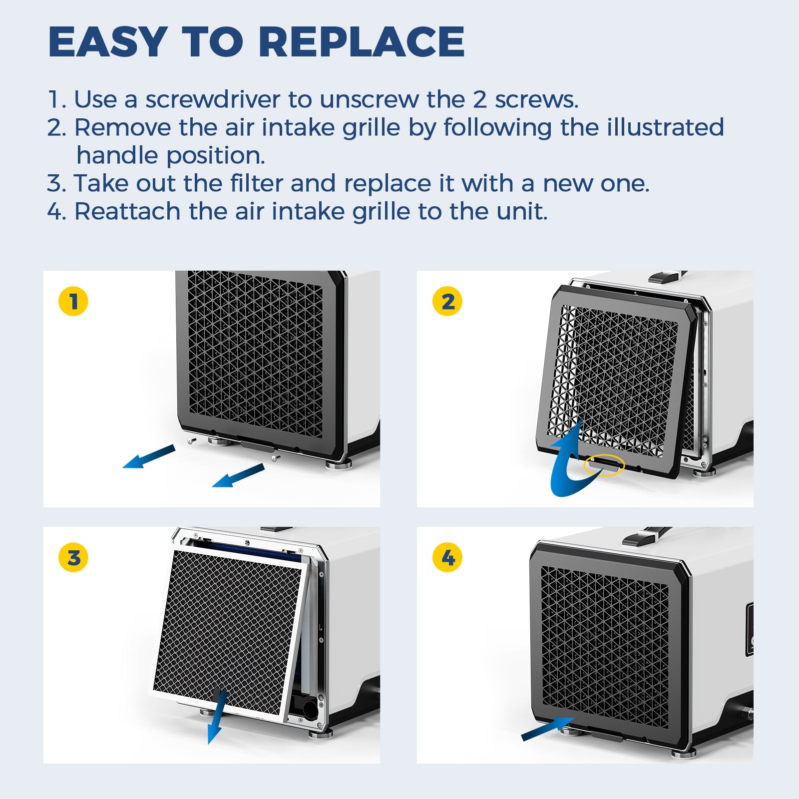 AlorAir 1 Pack MERV-1 Filter for Helios MP35 Crawl Space Dehumidifier