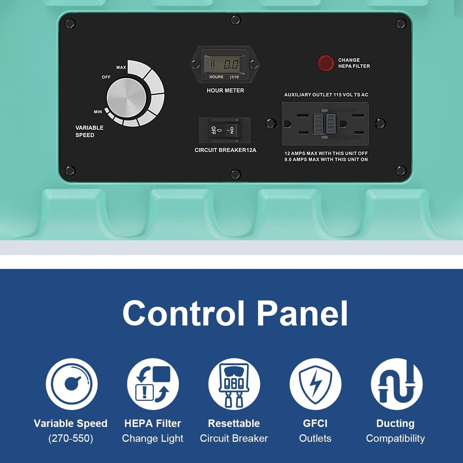 Alorair Fire & Smoke Restoration Combo Pack, 1 X Zeus 900 Air Mover, 1 X HEPA Pro 770 Air Scrubber