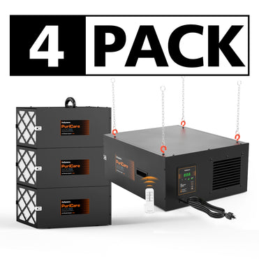 Purisystems Wholesale Pack Puricare 1100IG Air Filtration System 3-Speed Remote, 1100CFM, Built-in Ionizer Hanging Air Filter