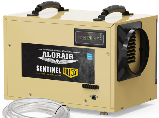 ALORAIR 120 PPD Commercial Dehumidifier, with Drain Hose for Crawl Spaces (Yellow) | Sentinel HD55S