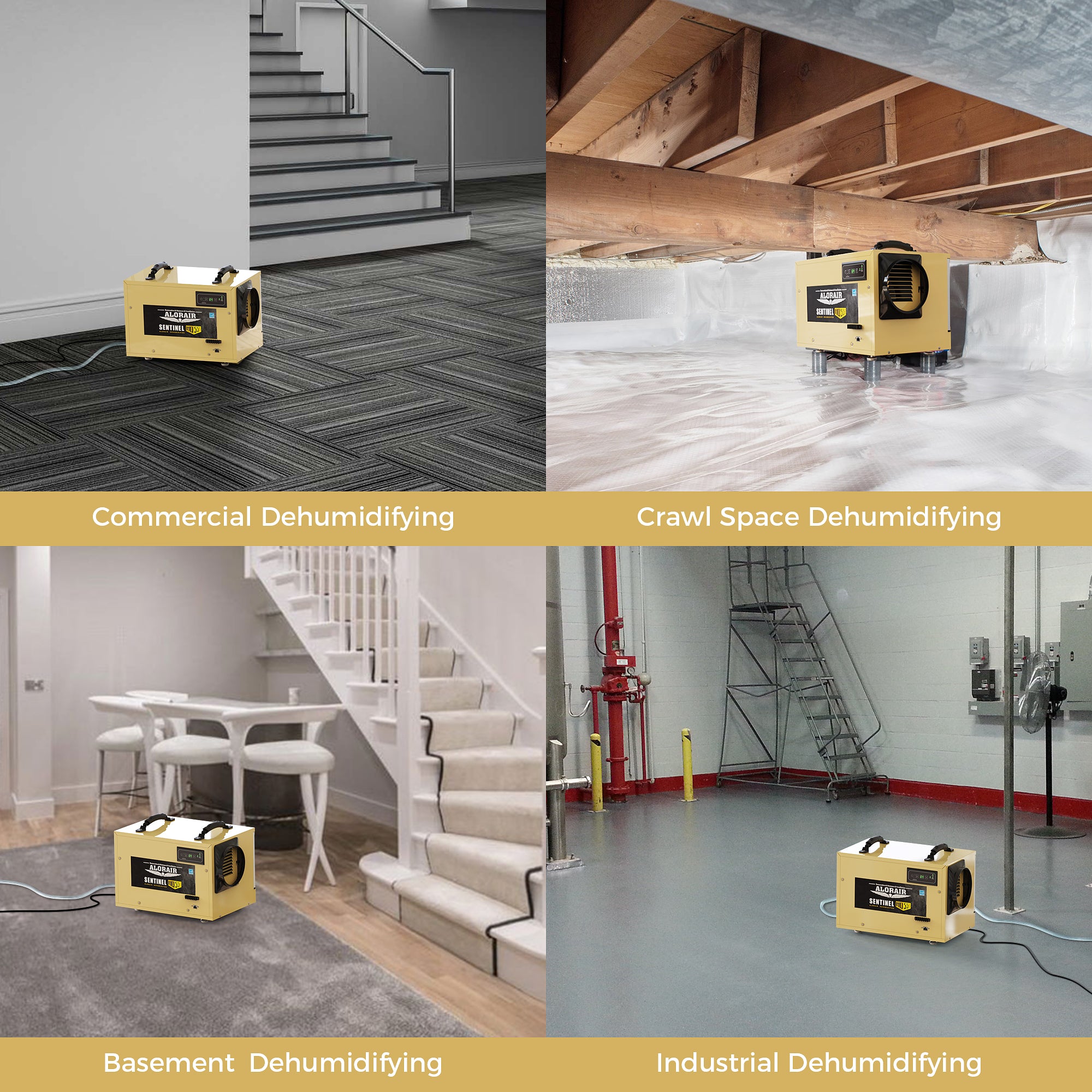 ALORAIR 120 PPD Commercial Dehumidifier for Crawl Space/Basement, Whole Homes Dehumidifier, Energy Star