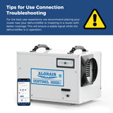 AlorAir® WiFi App Controlled Dehumidifier Removal 120PPD Size for 1300 sq.ft | Sentinel HD55S White WIFI