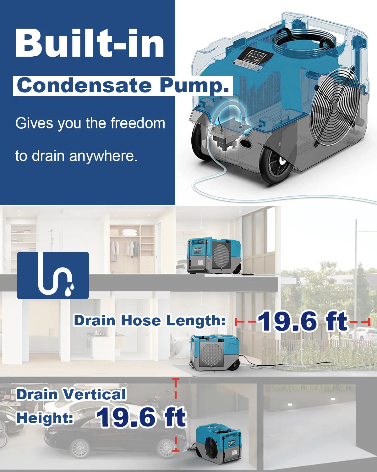 AlorAir Water Damage Restoration Combo Pack, 4 X Storm LGR 1250 Dehumidifier, 10 X GE4000TC Air Mover