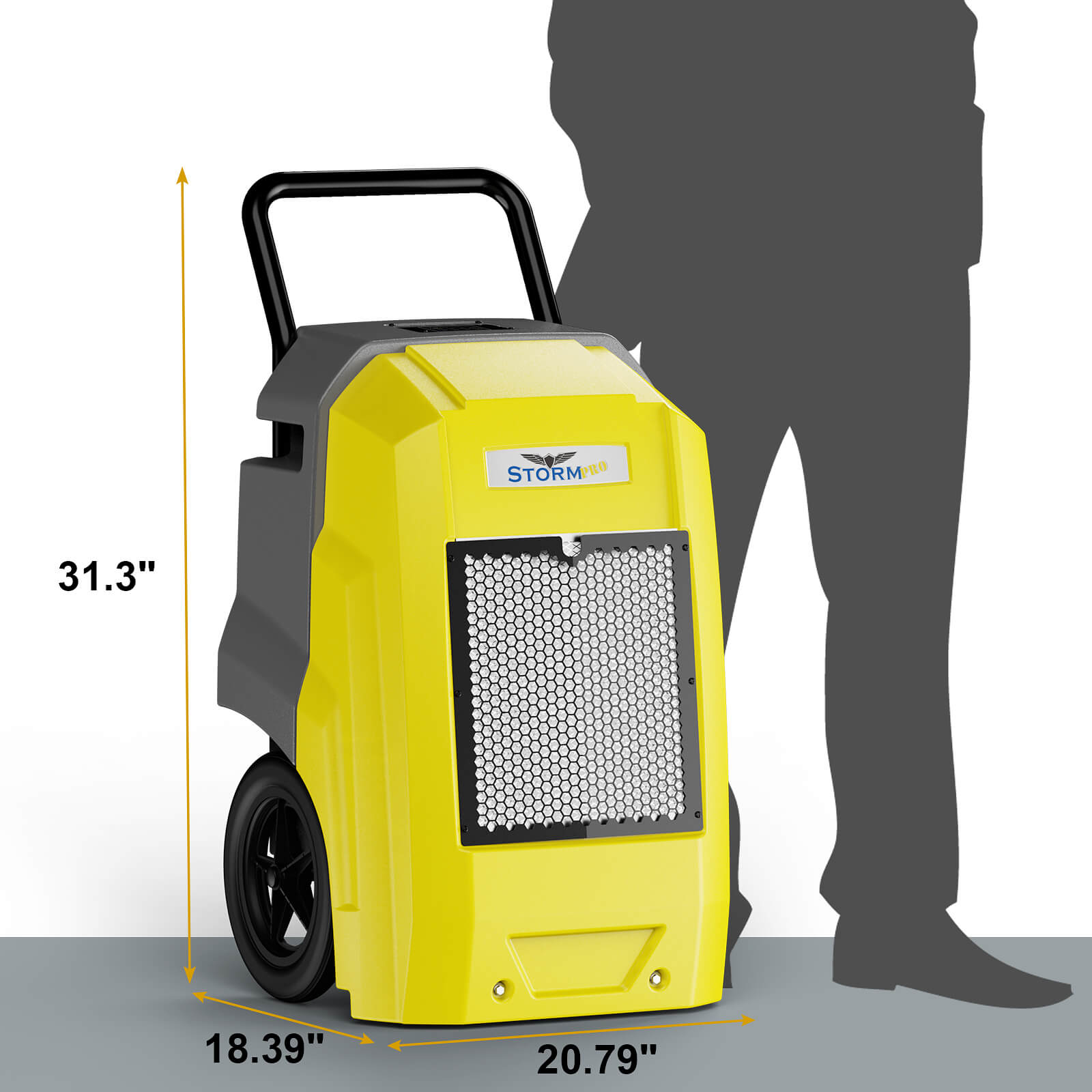 AlorAir® Storm Pro | 180 PPD Smart Wi-Fi Industrial Dehumidifier with Pump for Basements, Garages, and Job Sites