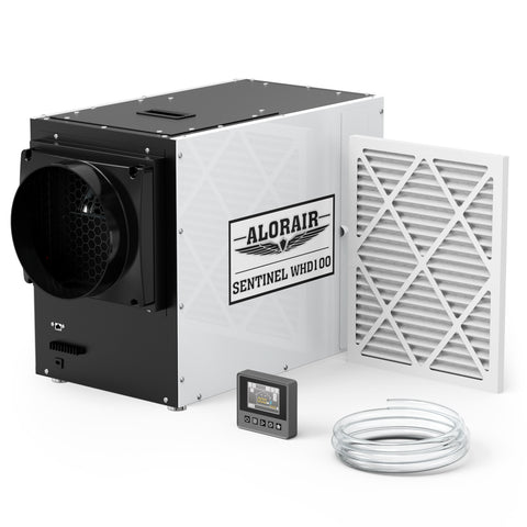 AlorAir® Sentinel WHD 100 | 90 PPD Commercial Grade Whole House Dehumidifier for 2300 Sq. Ft with Fresh Air Function