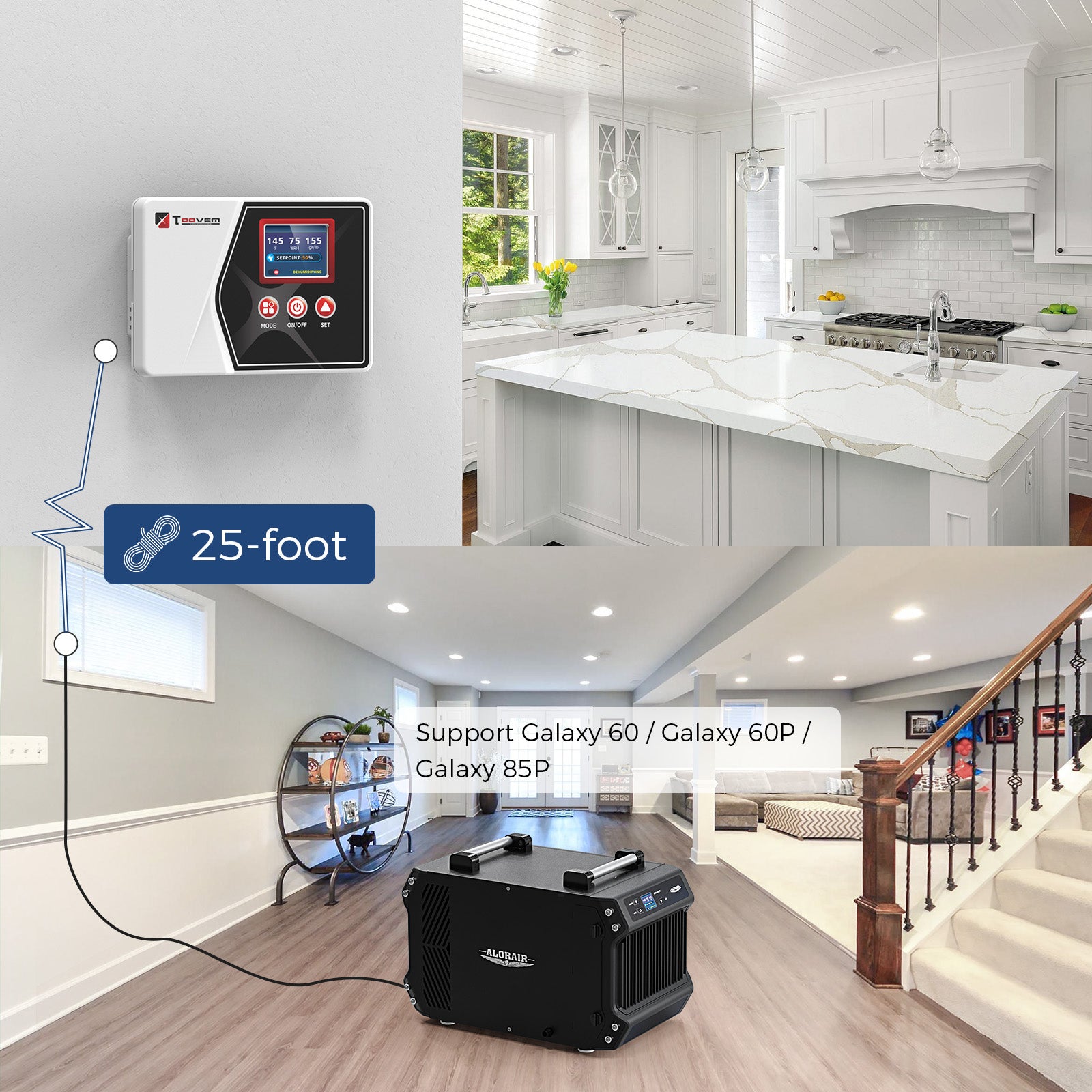TooVem Wired Remote Controller for Digital Humidity, Temperature, for Galaxy 60 / Galaxy 60P / Galaxy 85P