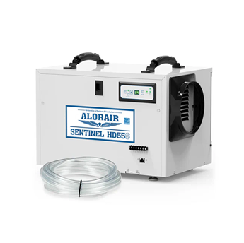 ALORAIR Basement/Crawl Space Dehumidifiers Removal 120 PPD (Saturation), 55 Pint Commercial Dehumidifier | Sentinel HD55S (White)