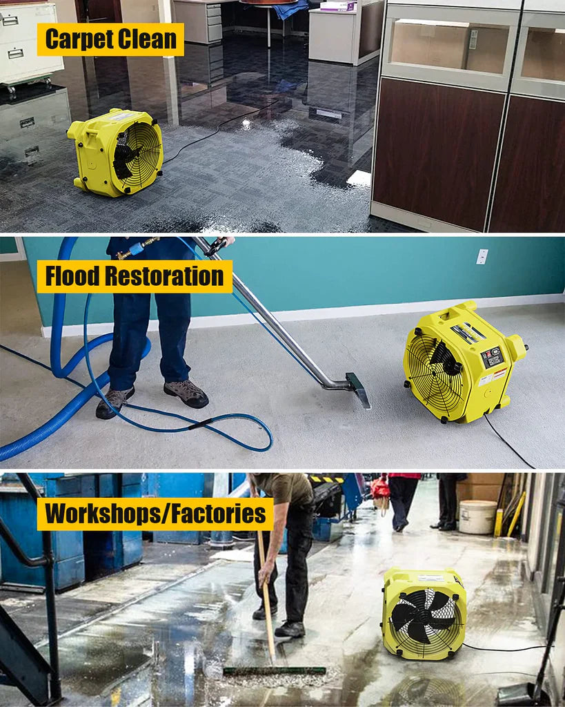 ALORAIR® Wholesale Pack Zeus Extreme Axial Air Movers Industrial Fan Blowers for Water Damage Restoration