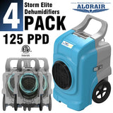 AlorAir Storm Elite Smart WiFi Dehumidifier, 125 PPD Commercial Dehumidifier with Pump, Roto-Mold Body, LCD Display, cETL, 5 Years Warranty, Industrial Dehumidifier for Disaster Restoration