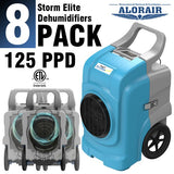 AlorAir Storm Elite Smart WiFi Dehumidifier, 125 PPD Commercial Dehumidifier with Pump, Roto-Mold Body, LCD Display, cETL, 5 Years Warranty, Industrial dehumidifier for Disaster Restoration