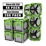 Alorair® Ultimate Pack 4 Storm Lgr 1250 Commercial Dehumidifiers 125 Pint + 20 Air Movers Water Damage Restoration Equipment Package