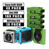 AlorAir® Commercial Pack, 4 X Storm SLGR 1600X WIFI Dehumidifier, 16 X  Zeus 900 Air Movers and 1 X HEPA Max 870 Air Scrubber Water Damage Restoration Equipment Package