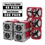 AlorAir® Ultimate Pack 4 Commercial Dehumidifiers 160 Pint + 50 Air Movers Water Damage Restoration Equipment Package
