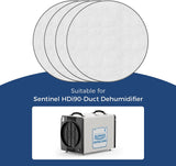 AlorAir MERV-8 Filter for Basement Dehumidifiers Sentinel HDi90-Duct Series (Pack of 4)