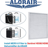 AlorAir MERV-8 Filter for Basement Dehumidifiers Sentinel HD90/HDi90 Series (Pack of 4)