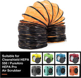 AlorAir 16" PVC Flexible Duct Hose for CleanShield HEPA 550 Air Scrubber and PureAiro HEPA Pro 770/870/970, Easy Storage
