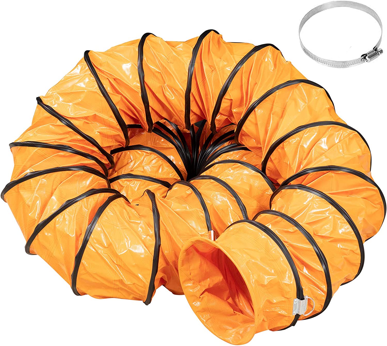 8" PVC Flexible Duct Hose CleanShield HEPA 550 Air Scrubber PureAiro HEPA Max 770 870 970 Easy Storage