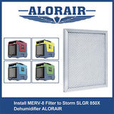 AlorAir MERV-8 Filter for Commercial Dehumidifiers Storm SLGR 850X, LGR 850X, LGR 850 (Pack of 3)