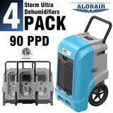 ALORAIR® Storm Ultra 90 PPD Commercial Restoration Dehumidifiers (Pack of 4) Wholesale Package of Restoration Equipment