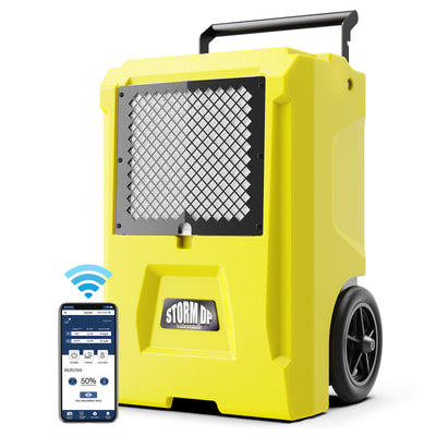 AlorAir® Storm DP Single -Voltage | APP Control 110 PPD Commercial Dehumidifiers  for Garage,Basements, Flood Repair （wifi app not available now）