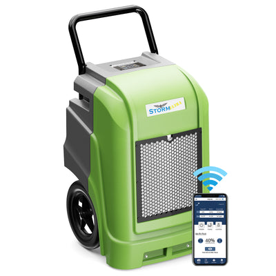 AlorAir® 190 Pints Smart Wi-Fi Large Capacity Industrial Dehumidifier for Basements, Garages & Job Sites | Storm Ultra（wifi app not available now）